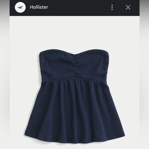 Strapless Pointelle Babydoll Top